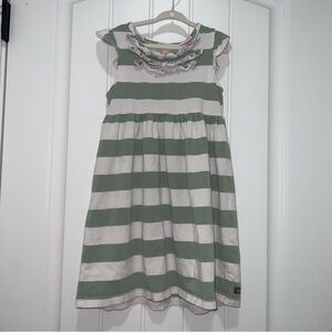 Matilda Jane Girl’s Beachcomber Dress Happy and Free Green Striped Size 6